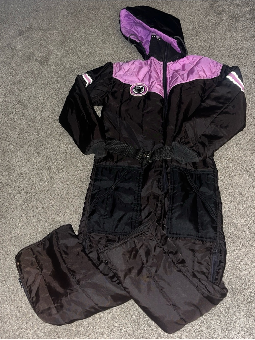 Vtg Arctic Cat Arcticwear Snowmobile Suit Women Small Coveralls One Piece Hooded
